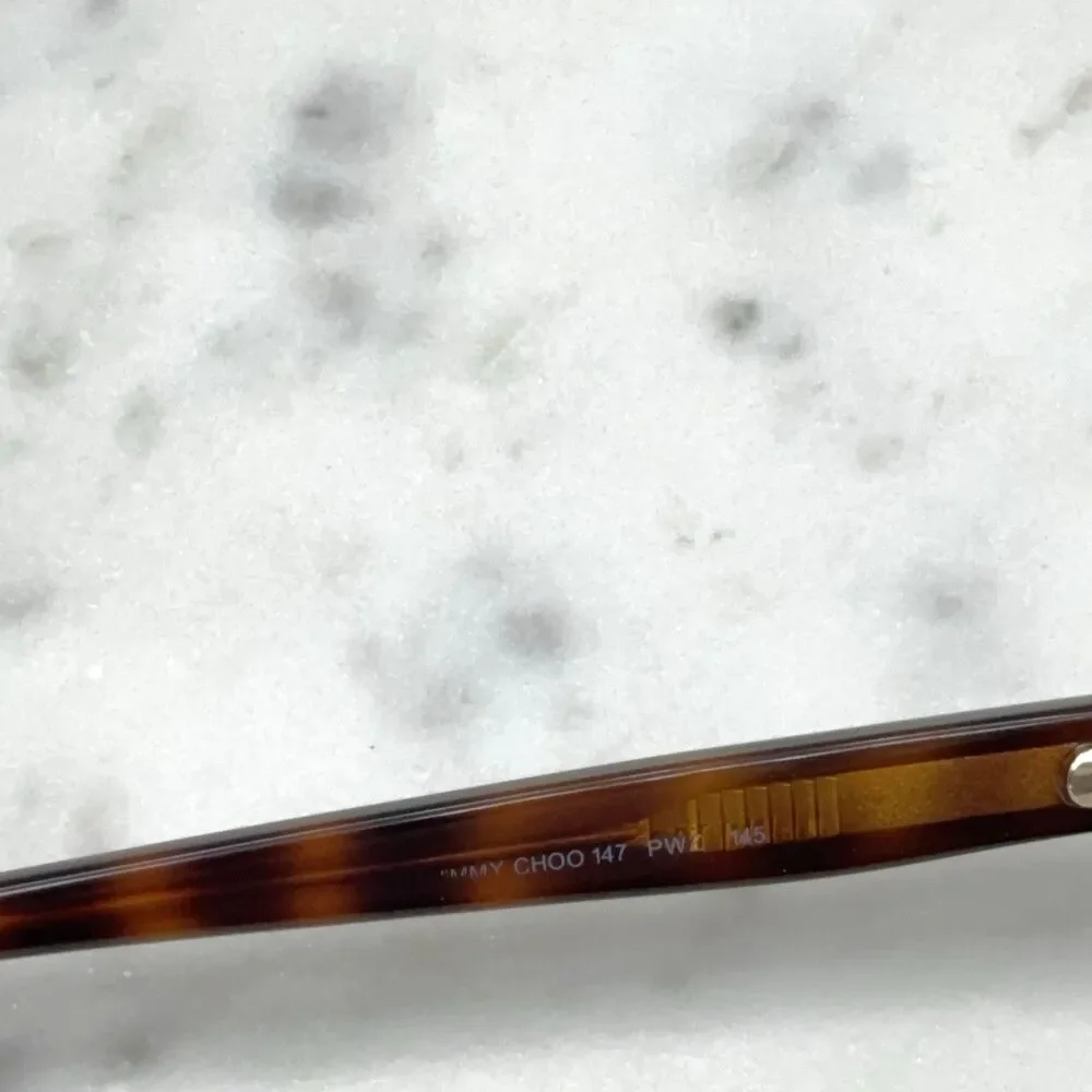 Jimmy Choo 147 PWZ Brown (Shimmer) & Gold Eyeglasses Frames Only Italy 52-15-145